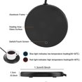 thumbnail image 3 of Vett 2025 New Electric Coffee Mug Warmer Portable Auto Shut Off Desktop Beverage, 3 of 5