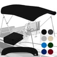 thumbnail image 1 of KNOX Toile de Remplacement Universelle à 3 Nœuds pour Toit de Bimini, Toile de Toit de Bimini Seulement avec Botte de Rangement à Glissière, Qualité Marine 600D, Imperméable, Pare-Soleil Anti-Décoloration pour Bateau, Sans Cadre, 91-96 Pouces L, Noir, 1 of 7