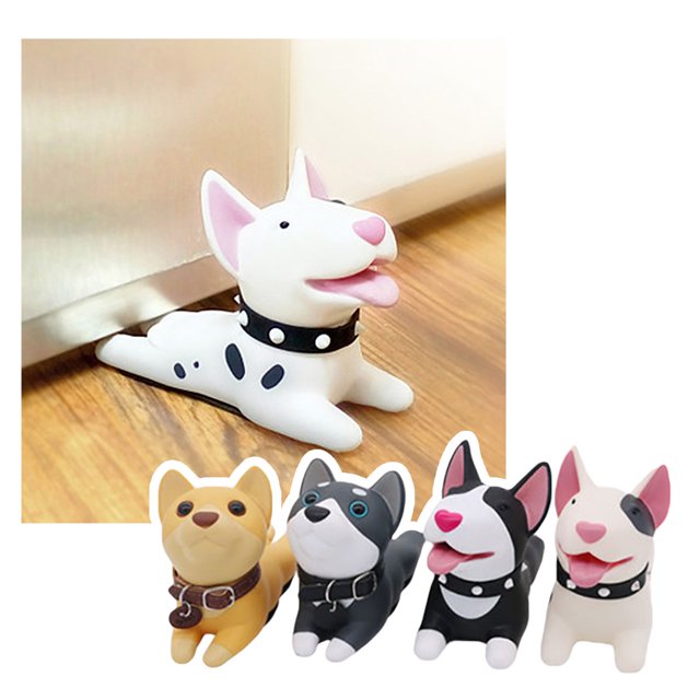 Door Stopper Rotatable Head Cartoon Dog Shape Door Wedge Door Safety Stopper