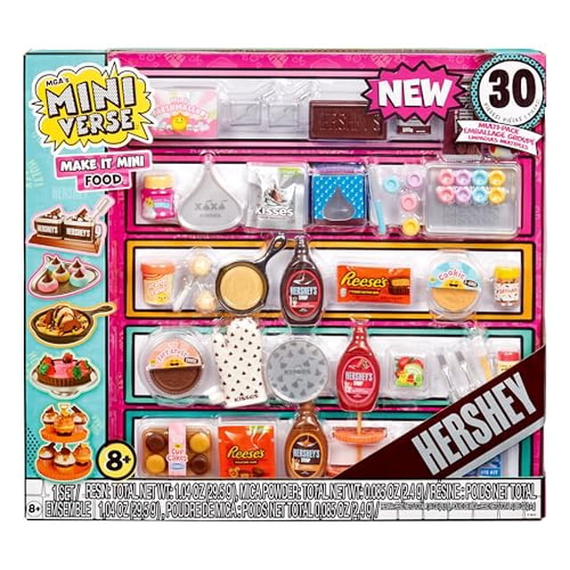 MGA's Miniverse Make It Mini Food Hershey Multipack Mini Objets de Collection, Bricolage, Jeu en Résine, Réplique de Nourriture, Non Comestible, Collectionneurs, 8+