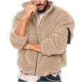 thumbnail image 2 of RKSTN Jackets for Men Pullover Sweater Stand Collar Elastic Solid Color Half Sweater For Stand-up Collar Sweater Fall and Winter Long Sleeve Jacket Coats, 2 of 6