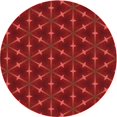 thumbnail image 1 of Ahgly Company Tapis d'Intérieur Ronds Transitionnels Rouges Lavables à la Machine, 3 Pieds Rond, 1 of 7