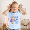 thumbnail image 4 of TZEWGL Mignon Imprimé Lettre Manches Courtes Col Rond Chemise Basique pour Tout-Petit Blouse pour Enfants Taille 6-7T, 4 of 5