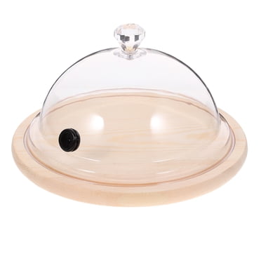 Couvercle Dôme en Plastique pour Dessert Dôme en Plastique Réutilisable avec Base Dôme d'Exposition pour Gâteau Dôme Transparent pour Gâteau