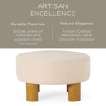 thumbnail image 3 of Maven Lane Celia Ottoman Contemporain Rembourré avec Fini Bois Naturel Raffiné, 3 of 6