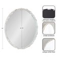 thumbnail image 2 of Kate and Laurel Brynley Decorative Wall Mirror, White 24" Diameter, 2 of 9