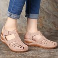 thumbnail image 1 of Dvkptbk Sandales Compensées à Plateforme avec Semelle en Caoutchouc pour Femmes, Filles - Bout Rond Fermé Confortable, Fermeture Ajustable à Crochet et Boucle, Sandales Plates Décontractées d'Extérieur pour l'Été, Plage - Été, 1 of 4