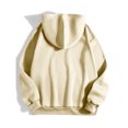 thumbnail image 4 of Rbaofujie Chandails à Capuchon pour Enfants Chandail à Capuchon pour Femmes à Cordon Mode à Manches Longues Chandail à Capuchon Imprimé Haut Coa Beige Chandail à Col Rond pour Femmes, 4 of 5