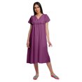 thumbnail image 1 of Moomaya Robe de Nuit d'Allaitement à Manches Longues en Coton Uni pour Femmes, 1 of 6