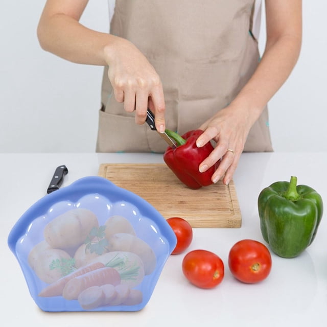 Dvkptbk Ziploc Bagses Ranger le Sac de Conservation en Silicone Ziploc Bagses