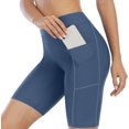 thumbnail image 3 of Shorts de Bain pour Femmes avec Poches Taille Haute Longs, 3 of 7