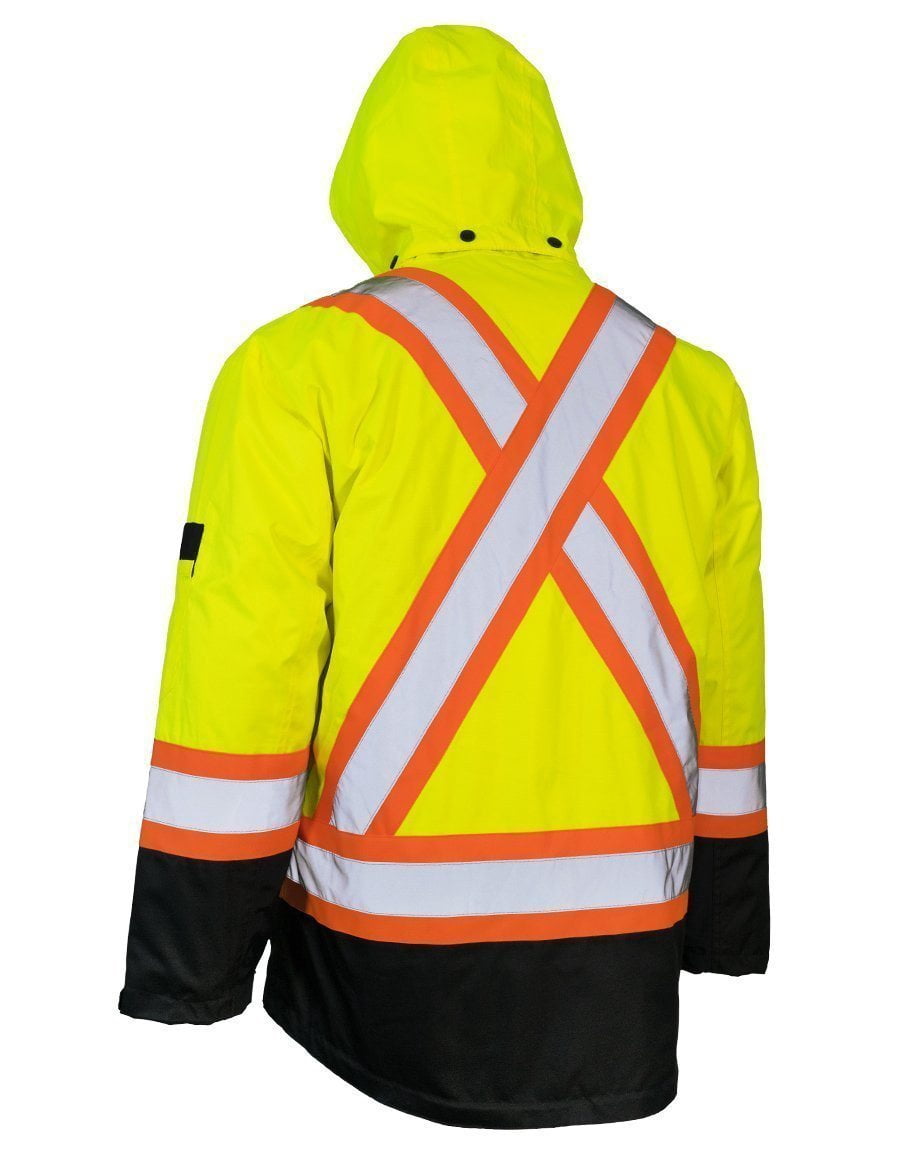 Forcefield 6-in-1 Hi Vis Winter Safety Parka with Removable Bomber Jacket