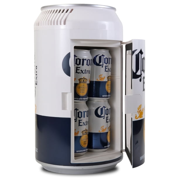 Corona 8 Can Portable Mini Fridge w/ 5.4L (5.7 qt) Beer Can Shaped