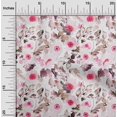 thumbnail image 2 of oneOone Cotton Poplin Pink Fabric Florals Craft Projects Decor Fabric Printed By The Yard 56 Inch Wide, 2 of 4