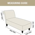 thumbnail image 3 of 2024 Velvet Armless Chaise Lounge Slipcover Stretch Sofa Slip Cover Furniture Protector, 3 of 8