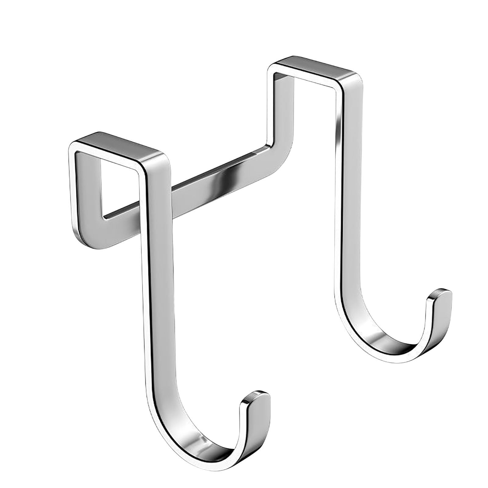 Kitchen Cabinet Storage,Cabinet with Doors Kitchen Stainless Steel Hooks S-Shaped Wardrobe Doors Non Perforated Cabinets Dormitory Doors Multifunctional Kitchen Utensils Double Hook Hangers