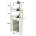 thumbnail image 2 of Armoire de Bar d'Angle, Armoire à Vin Moderne avec Tablettes de Rangement et Porte en Treillis, Armoire de Rangement pour Alcools de Bar à Domicile avec Support en Verre pour Salon, Salle à Manger, 2 of 8