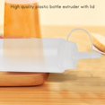 thumbnail image 3 of Bouteille Compressible en Plastique Distributeur de Condiments Ketchup Moutarde Sauce Transparent Blanc 6Oz, 3 of 8