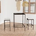 thumbnail image 1 of vidaXL Ensemble de Bar de Jardin 3 Pcs avec Coussins en Rotin Poly Brun, 1 of 5