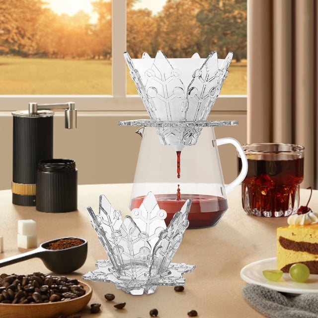 Égouttoir à Café, Tasse-Filtre Réutilisable, Infusion Lente Portable, Conception Pliable et Détachable, Résistant aux Hautes Températures, pour la Maison, les Voyages et le Camping