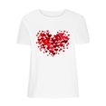 thumbnail image 5 of YLHFASHION T-Shirts de la Saint-Valentin pour Femmes 2025 Décontractés à Col Rond à Manches Courtes T-Shirts Mode à Imprimé Graphique de Cœur Hauts Tee Offres du Jour Liquidation T-shirt à Manches Courtes pour Femme, 5 of 5