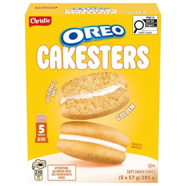 OREO Cakesters Soft Snack Cakes, Snack Packs, Golden 5x57g