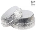 thumbnail image 3 of 50 PCS Baking Pans with Clear Lids Freezer Fryer Liner Pizza Bread Trays Reheating Containers Flan Plates Kitchen Cookware, 3 of 10