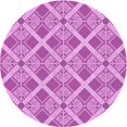 thumbnail image 1 of Ahgly Tapis d'Intérieur Lavable en Machine Carré Violet Transitionnel, 3 Pieds Carré, 1 of 7