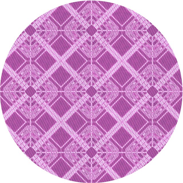 Ahgly Tapis d'Intérieur Lavable en Machine Carré Violet Transitionnel, 3 Pieds Carré