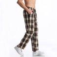 thumbnail image 5 of asjyhkr Mens Pajama Pants Drawstring Elastic Waist Lightweight Lounge Trousers with Pockets, 5 of 5