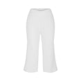 thumbnail image 4 of Jsaierl Womens Capris with Pockets Elastic High Waisted Capris Wide Leg Loose Comfy Capri Pants Plus Size Solid Color Straight Leg Capris, 4 of 7