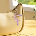 thumbnail image 2 of TopLLC Tools&Home Improvement Initial Letter Keychains For Women Tassel Purple Cute Car Keychain For Wallet Backpack Bag A chopper, 2 of 4