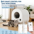 thumbnail image 4 of Automatic Self Cleaning Cat Litter Box 68L, APP Remote Control Smart Litter Box with Dual Safety Sensors, Odor Control System for Multiple Cats, WiFi Version, 4 of 8