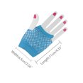 thumbnail image 3 of Unique Bargains Gants Résille Sans Doigts Extensibles Longueur Poignet pour Femmes 2 Paires Bleu Ciel, 3 of 5