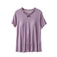 thumbnail image 2 of TopLLC Ensembles de Pyjama Ensembles de Détente pour Femmes, Vêtements de Nuit pour Femmes Blouse Femme Uni Décontracté Mode Col Rond Coupe Régulière Sans Manches Hauts de Vêtements de Nuit Manches Courtes Hauts de Pyjama, 2 of 3