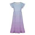 thumbnail image 4 of Plebaso Robes d'Été Décontractées pour Bébés Filles à Manches Volantées, Col Rond, Couleur Unie, Robe à Volants, Vêtements de Mode pour Filles, 4 of 5