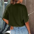 thumbnail image 4 of Fgnfyis T-Shirts Courts à Col Rond pour Femmes, Manches Courtes, Épaules Dénudées, Hauts Courts, T-Shirts pour Femmes, Vert, G, 4 of 6