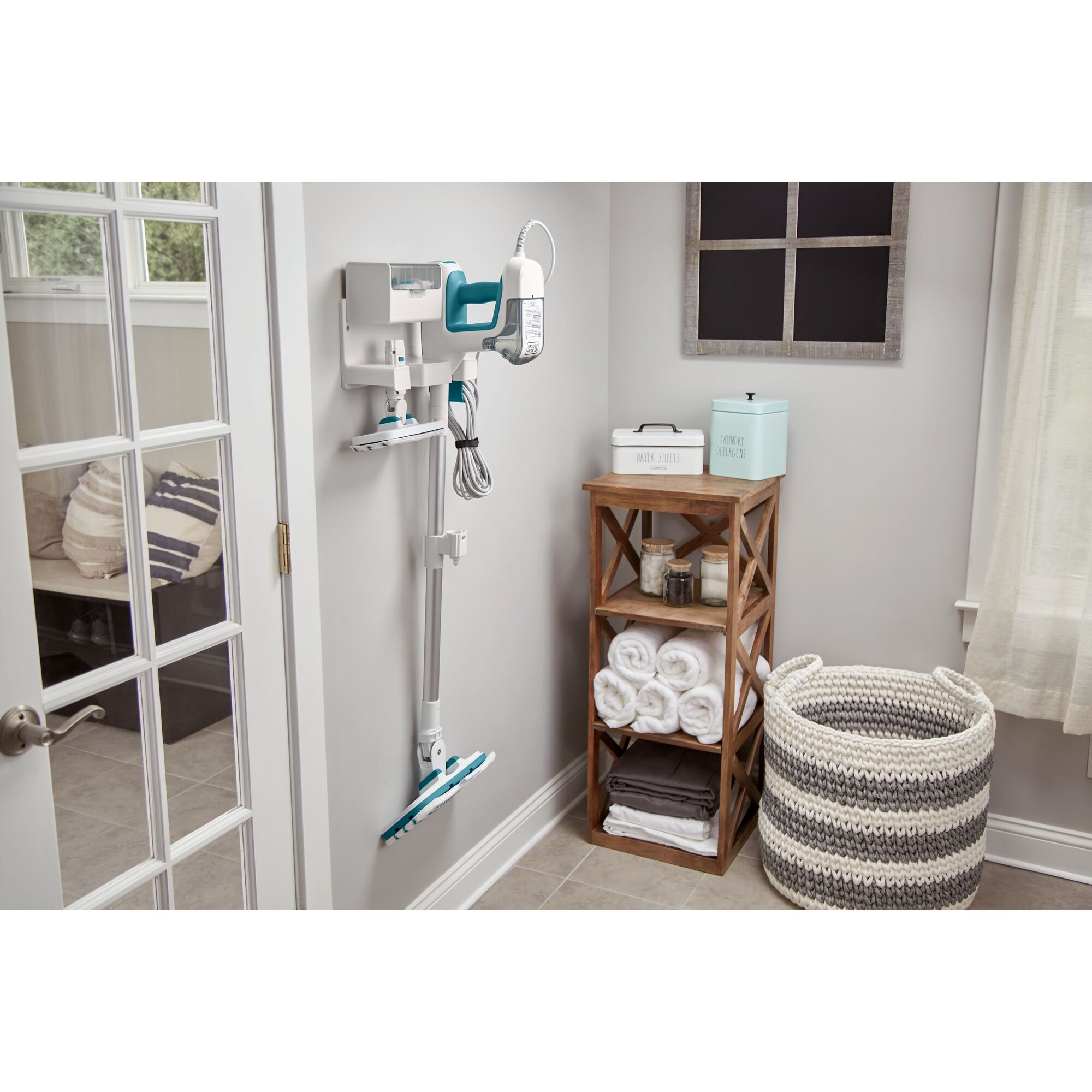 BLACK+DECKER SteamMop Multipurpose Steam Cleaning System with 7 Attachments + Storage Wall Mount