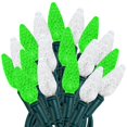 thumbnail image 1 of Novelty Lights 24FT 70 LED C6 Christmas String Lights, Green & Pure White, 1 of 8