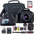 thumbnail image 1 of Restored Canon EOS 4000D Rebel T100 DSLR Camera with 18-55mm Lens Creative Filter Set EOS Camera Bag Sandisk Ultra 64GB Card 6AVE Electronics Cleaning Set And International ModelRefurbished, 1 of 7