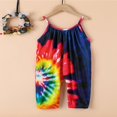 thumbnail image 2 of Toddle Sleeveless Jumpsuit with Tie-dye Pattern Printing Elastic Closure Clothing, 2 of 4