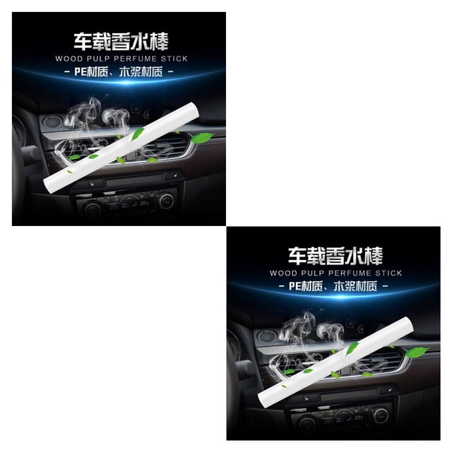 Decodeary Car Incense Diffuser Air Vent Freshener Car Incense Diffuser Air Refill Car Air Conditioning Grille Perfume Clip Solid Stick No.12 2Set
