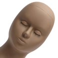 thumbnail image 2 of Silicone Training Mannequin Head for practice extension replacement training Training Profession Use Face Head Black Head Mold, 2 of 9
