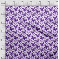 thumbnail image 2 of oneOone Velvet Purple Fabric Insect & Floral Feather Craft Projects Decor Fabric Printed By The Yard 58 Inch Wide, 2 of 5