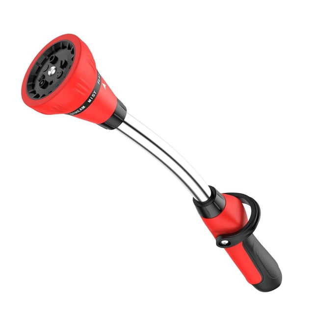 Thinsony Pulvérisateur à Pompe à Eau en ABS et Acier Inoxydable Durable et Réutilisable avec 8 Façons Différentes d'Ouvrir Impact Rouge Norme Américaine
