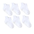 thumbnail image 1 of 6 Pcs Bas pour Enfants avec Bonne Élasticité Confortables à Porter Style Simple Bonne Fabrication Blanc 8-10, 1 of 6