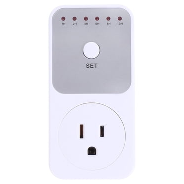 Minuterie de Prise Réglable Minuteries Électriques pour Prise Électrique Prise US à 3 Broches
