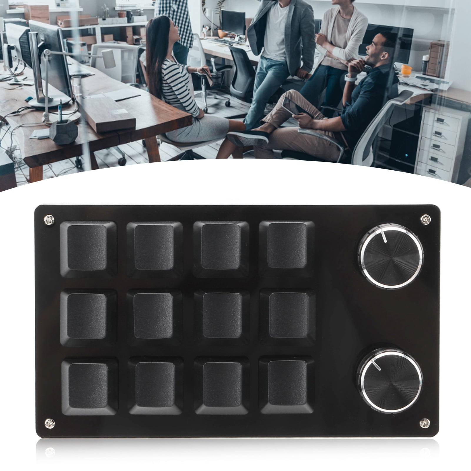 Macro Mechanical Keyboard 12 Key Multifunction Programmable Keypad Gaming Office Portable Mini Macro Mechanical Keyboard Programmable Keyboard Mechanical Gaming Keypad One Handed