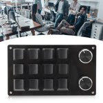 Macro Mechanical Keyboard 12 Key Multifunction Programmable Keypad Gaming Office Portable Mini Macro Mechanical Keyboard Programmable Keyboard Mechanical Gaming Keypad One Handed