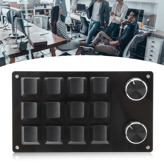 Macro Mechanical Keyboard 12 Key Multifunction Programmable Keypad Gaming Office Portable Mini Macro Mechanical Keyboard Programmable Keyboard Mechanical Gaming Keypad One Handed